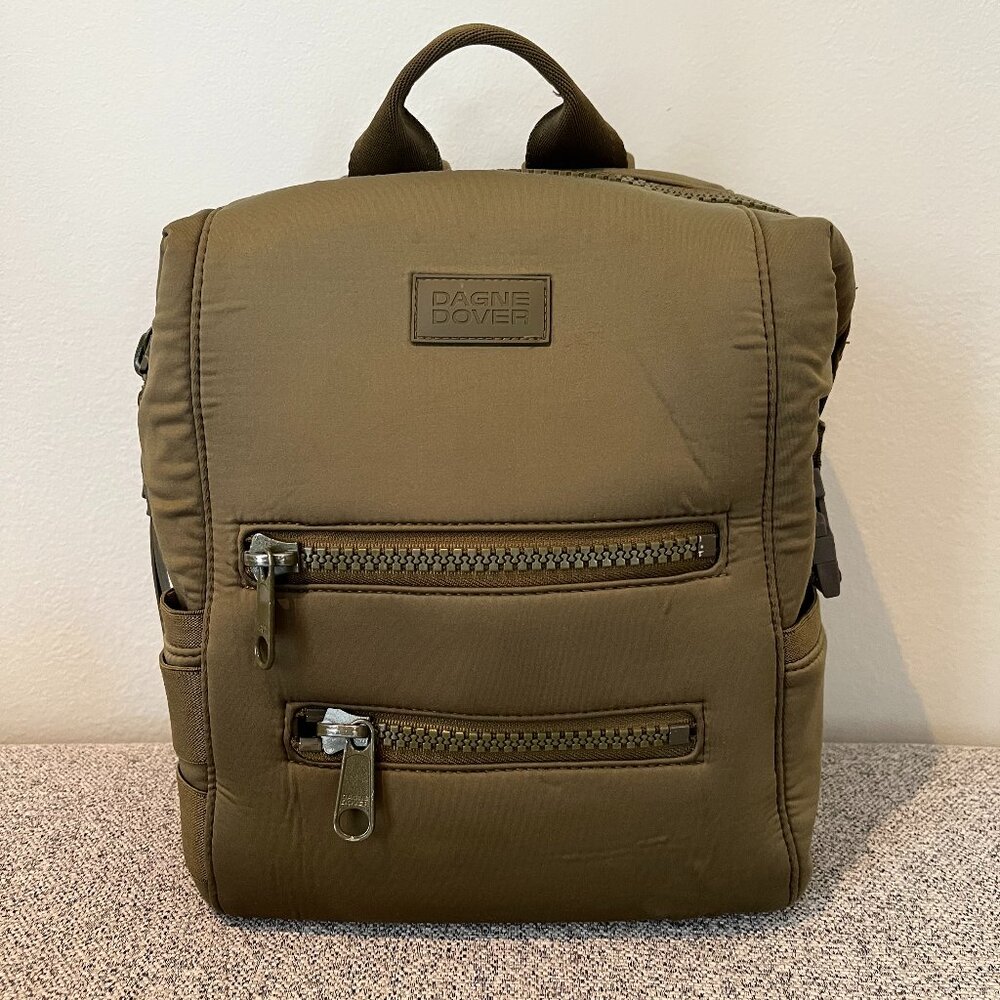 Dagne Dover Indi neoprene Diaper Backpack- deep olive green